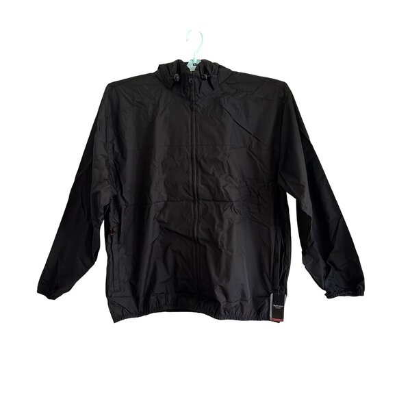 Van Heusen Sport Packable Hooded Windbreaker Jacket XXL Black Gorpcore Outdoor - Picture 1 of 8
